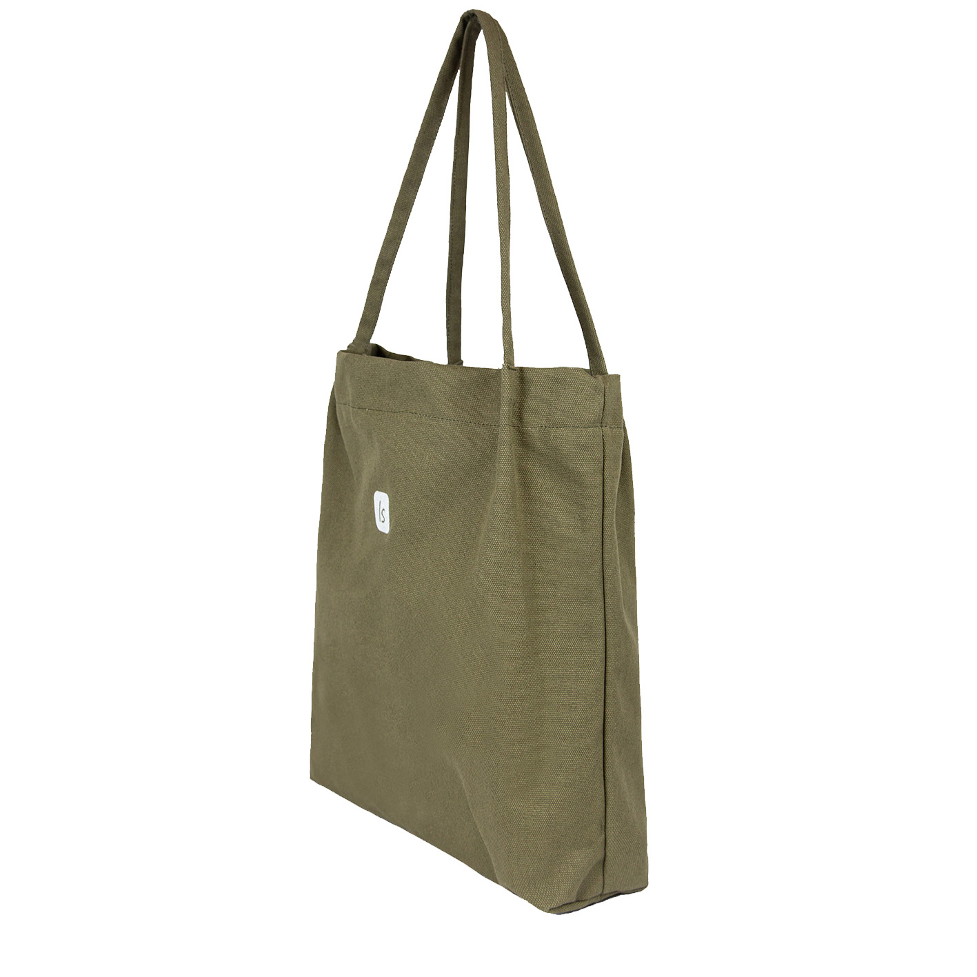 Шоппер 2 с кнопкой  хаки